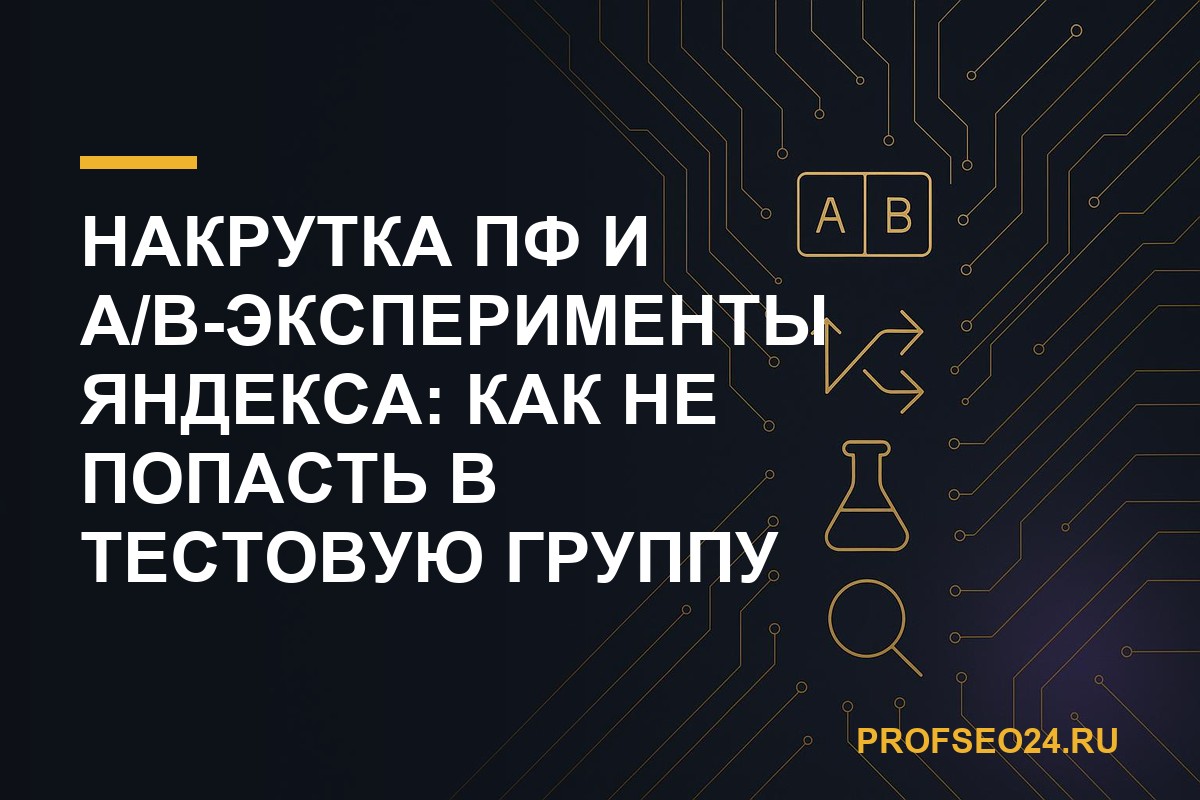 Накрутка ПФ и A/B-эксперименты Яндекса: как не попасть в тестовую группу