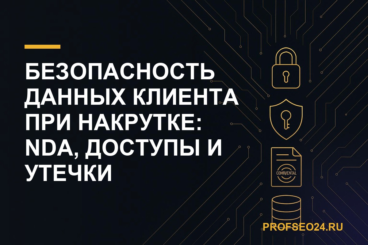Безопасность данных клиента при накрутке: NDA, доступы и утечки
