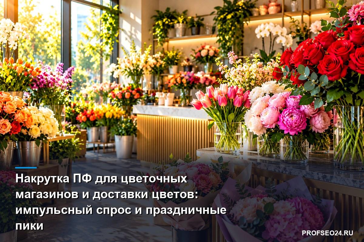 Накрутка ПФ для цветочных магазинов и доставки цветов: импульсный спрос и праздничные пики