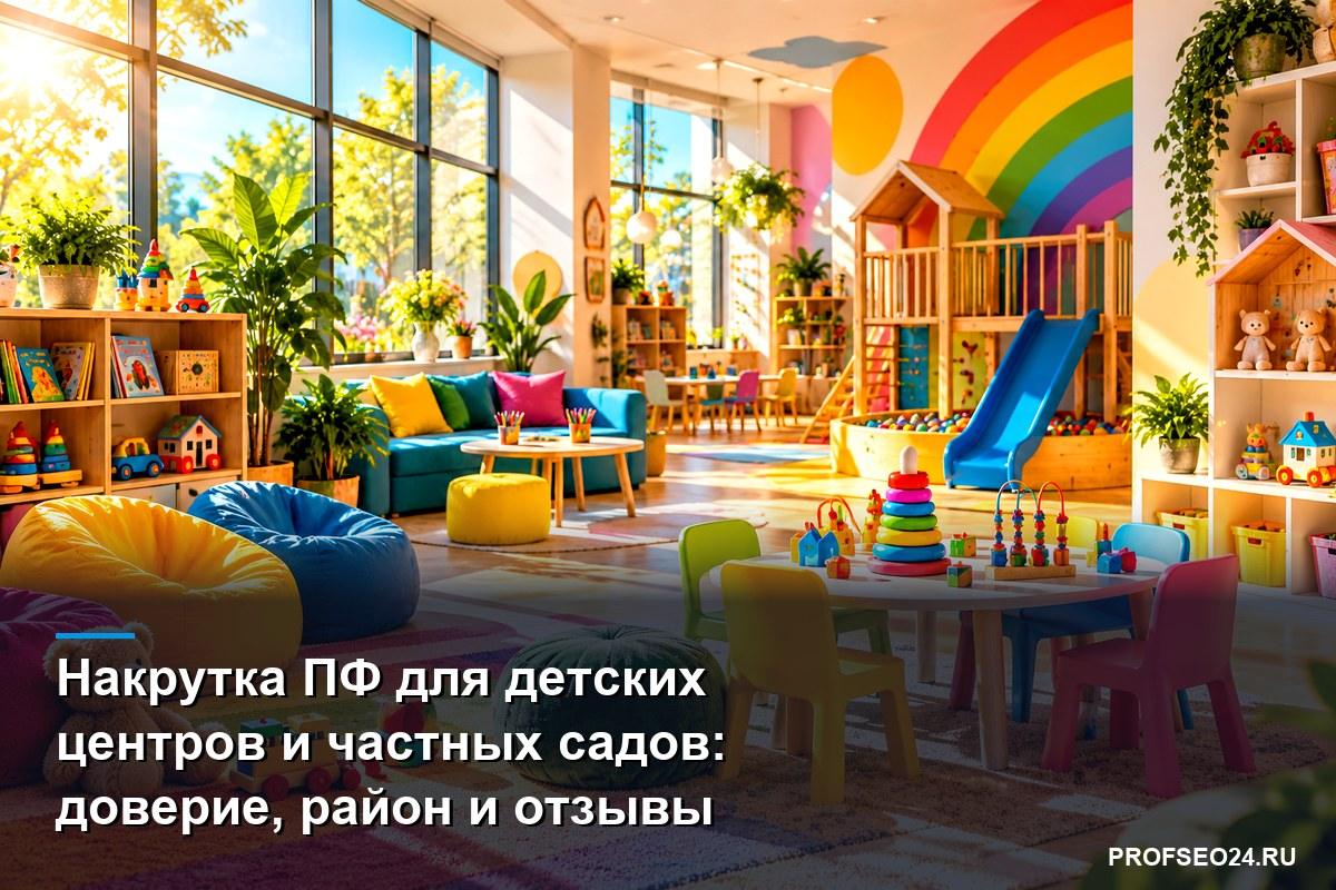 Накрутка ПФ для детских центров и частных садов: доверие, район и отзывы