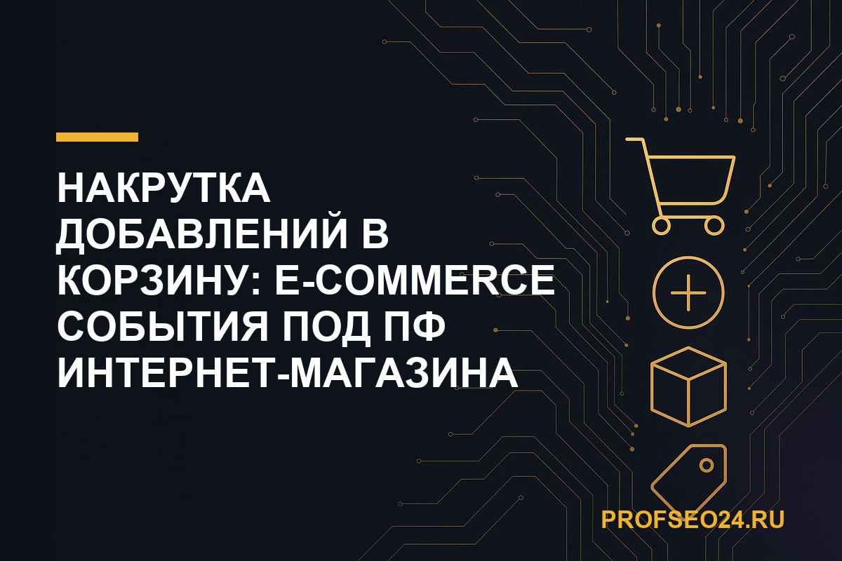 Накрутка добавлений в корзину: e-commerce события под ПФ интернет-магазина