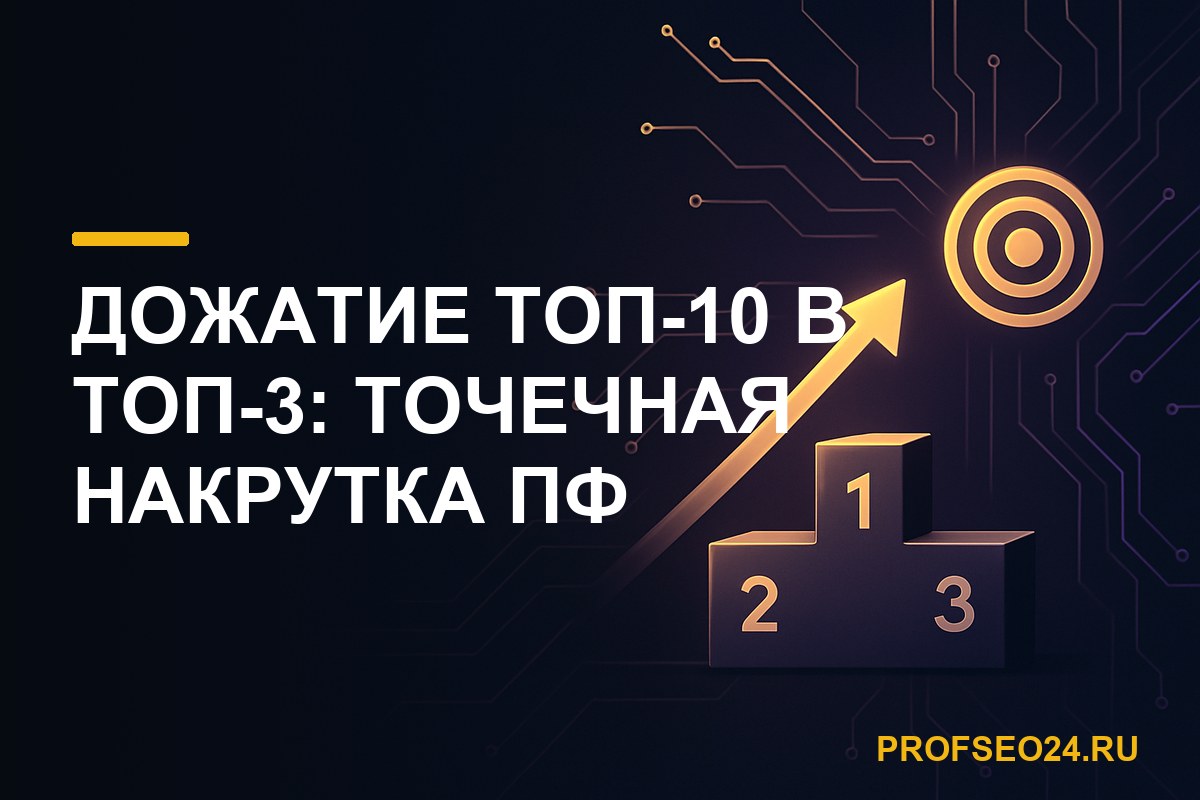Дожатие ТОП-10 в ТОП-3: точечная накрутка ПФ