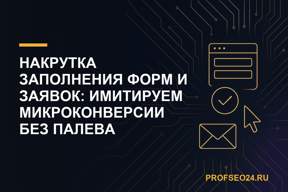 Накрутка заполнения форм и заявок: как имитировать микроконверсии без палева