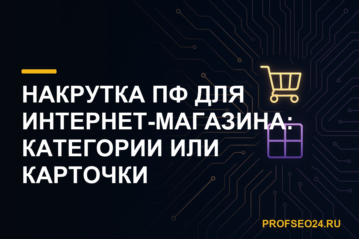 Накрутка ПФ для интернет-магазина: категории или карточки