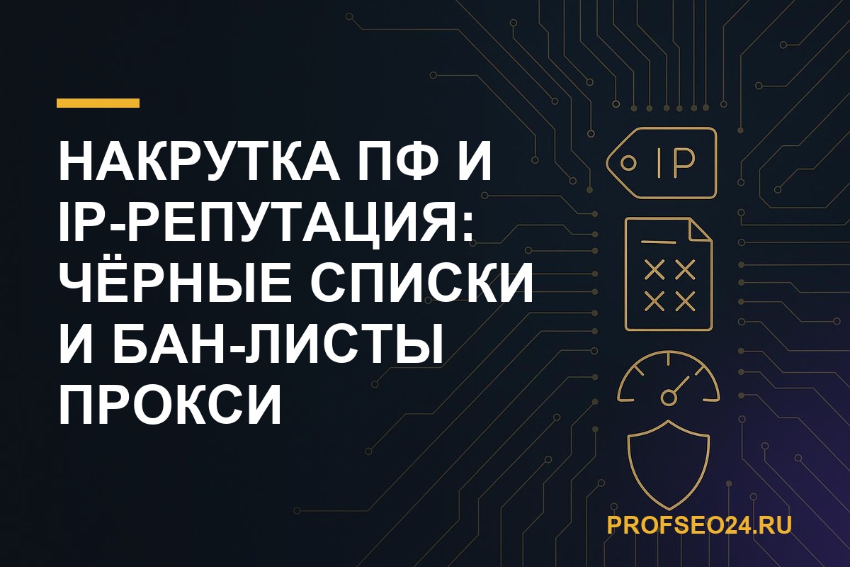 Накрутка ПФ и IP-репутация: чёрные списки и бан-листы прокси