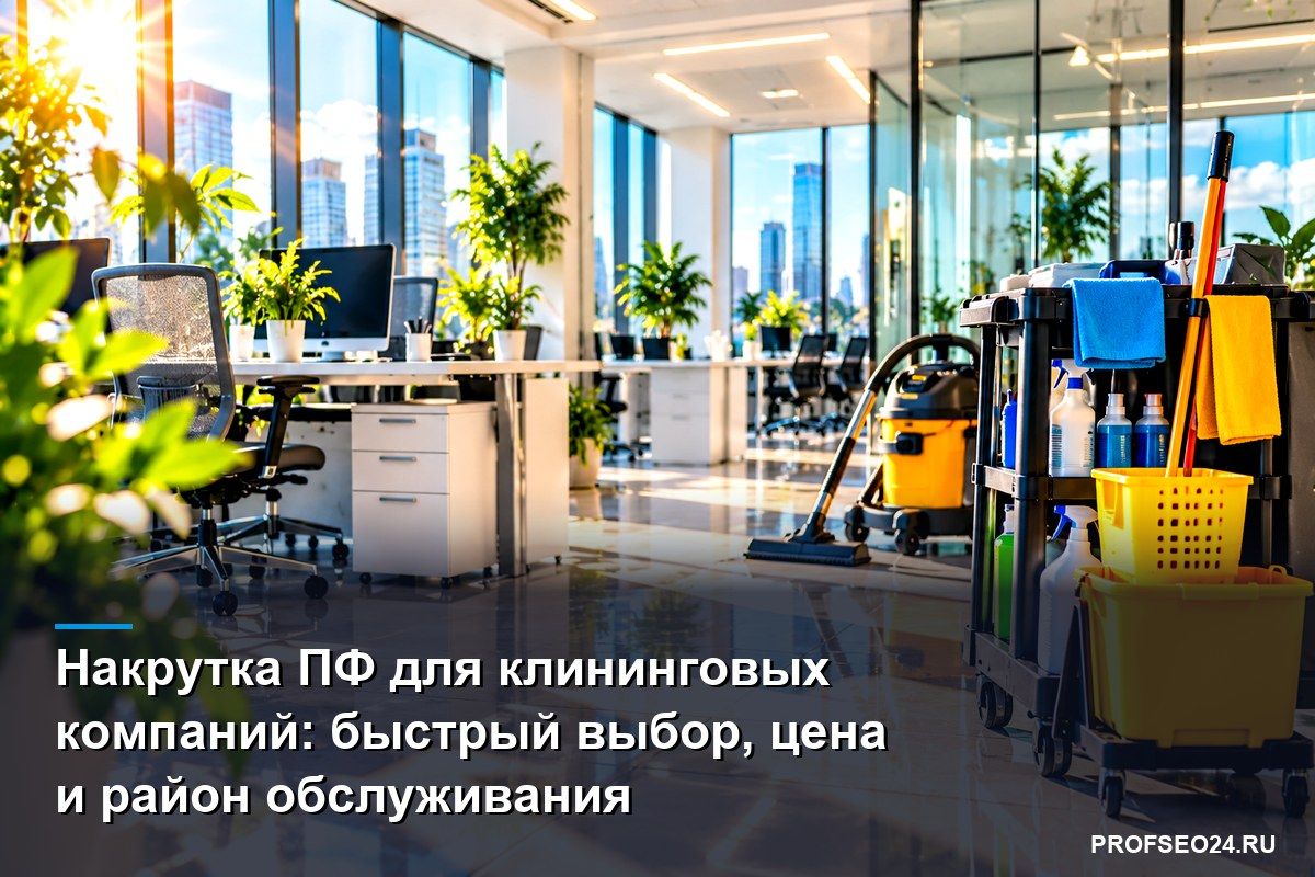 Накрутка ПФ для клининговых компаний: быстрый выбор, цена и район обслуживания