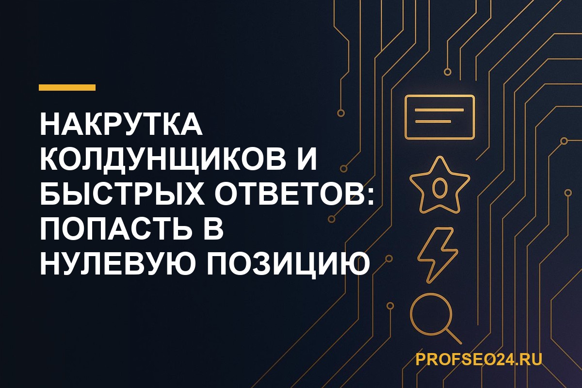 Накрутка колдунщиков и быстрых ответов: как попасть в нулевую позицию