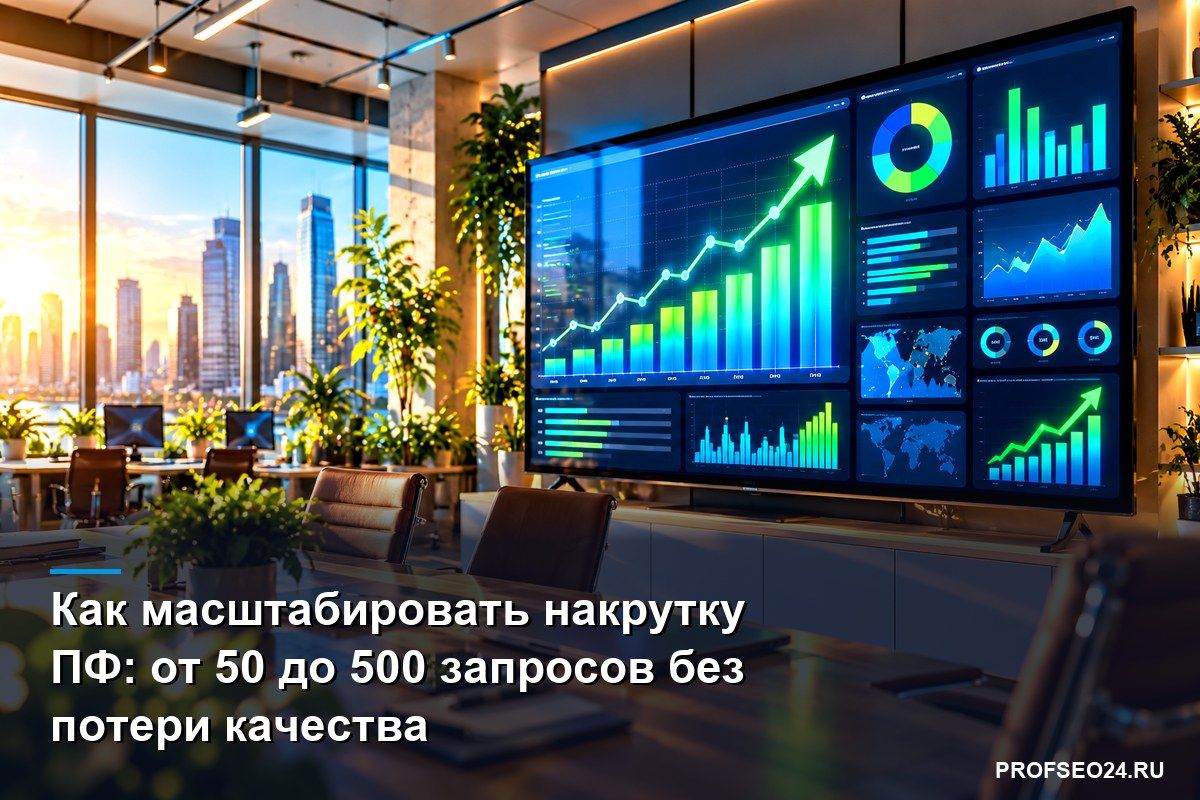 Как масштабировать накрутку ПФ: от 50 до 500 запросов без потери качества