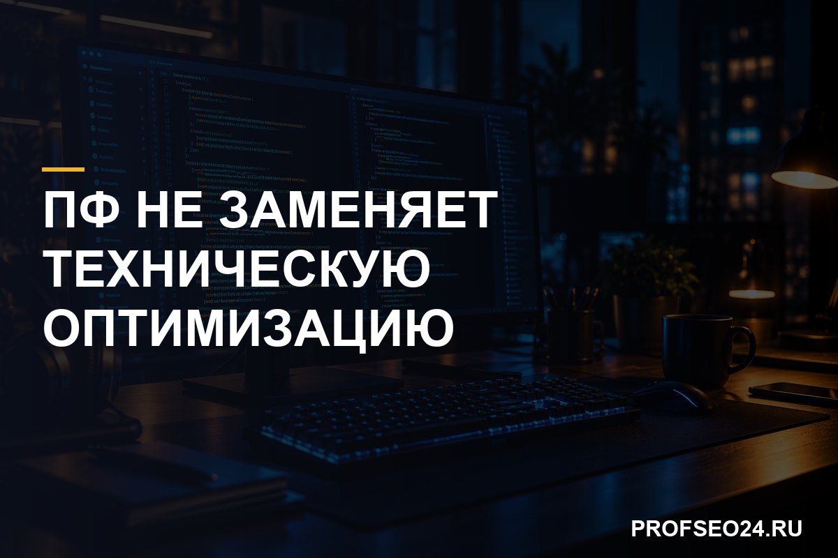 Почему накрутка ПФ не заменяет техническую оптимизацию: границы метода