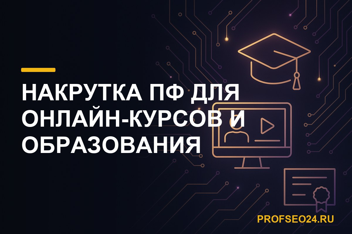 Накрутка ПФ для онлайн-курсов и образования