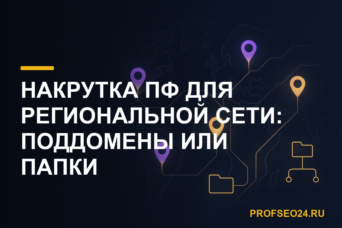 Накрутка ПФ для региональной сети: поддомены или папки