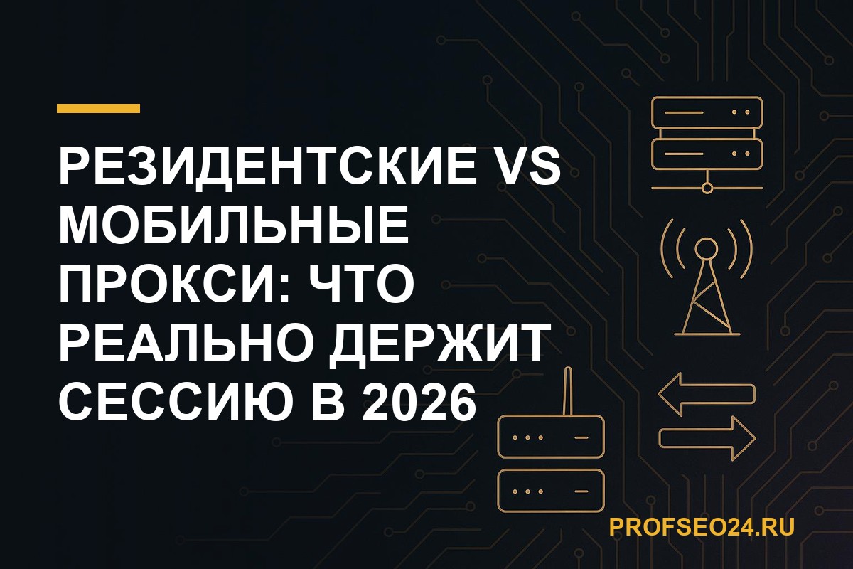 Резидентские vs мобильные прокси: что реально держит сессию в 2026