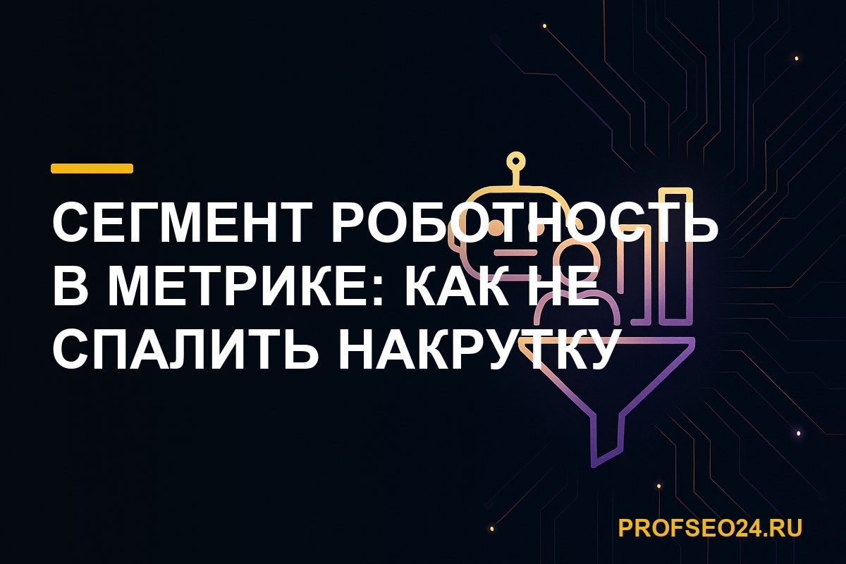 Сегмент роботность в Метрике: как не спалить накрутку