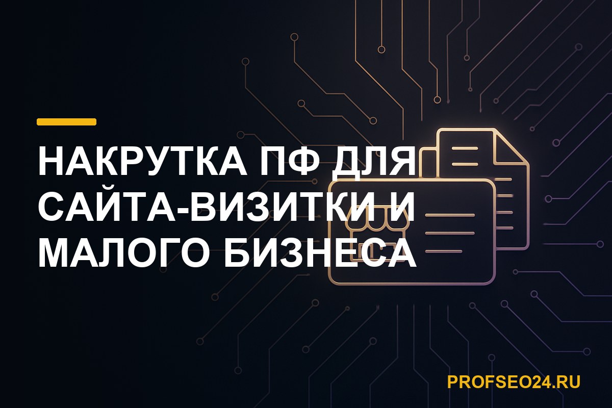Накрутка ПФ для сайта-визитки и малого бизнеса