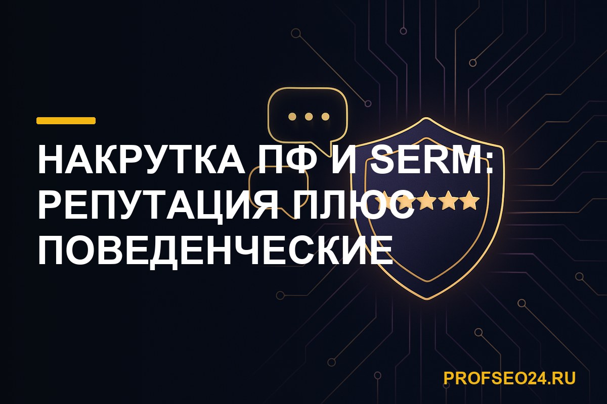 Накрутка ПФ и SERM: репутация плюс поведенческие