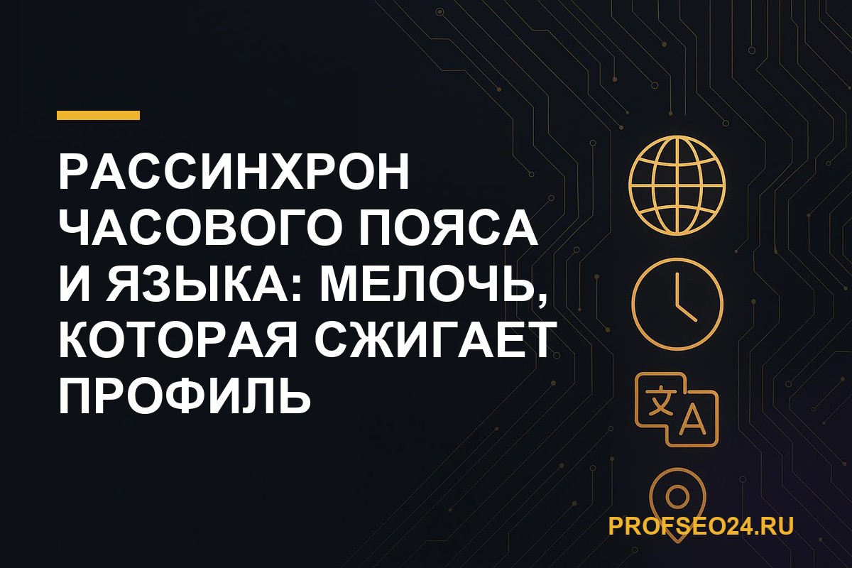 Рассинхрон часового пояса и языка: мелочь, которая сжигает весь профиль