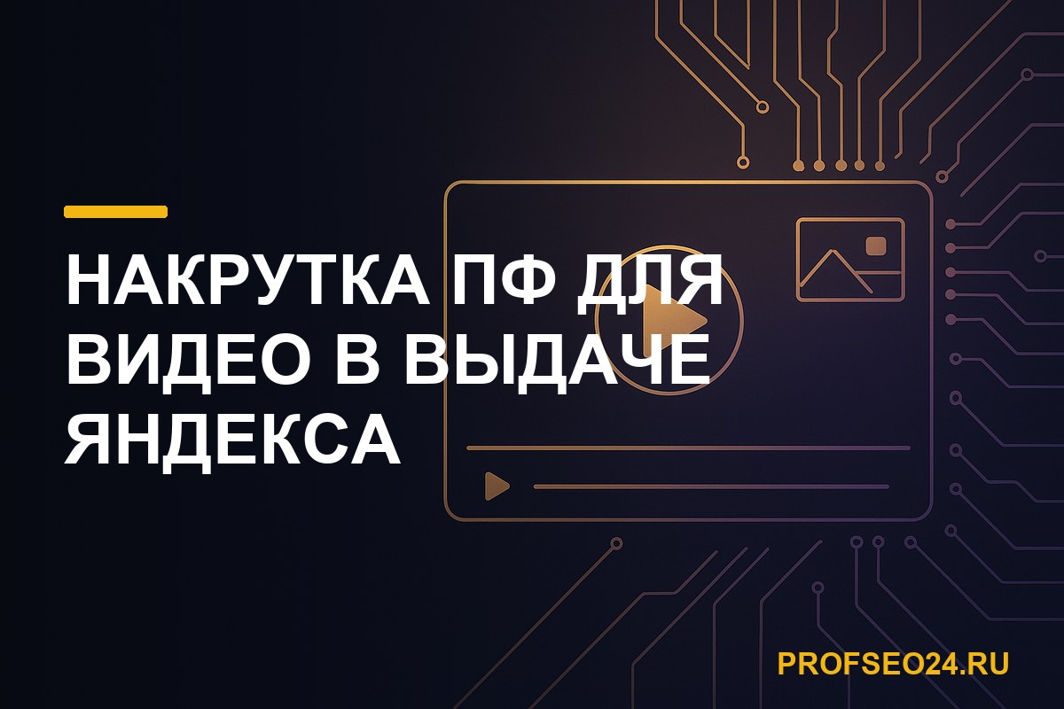 Накрутка ПФ для видео в выдаче Яндекса
