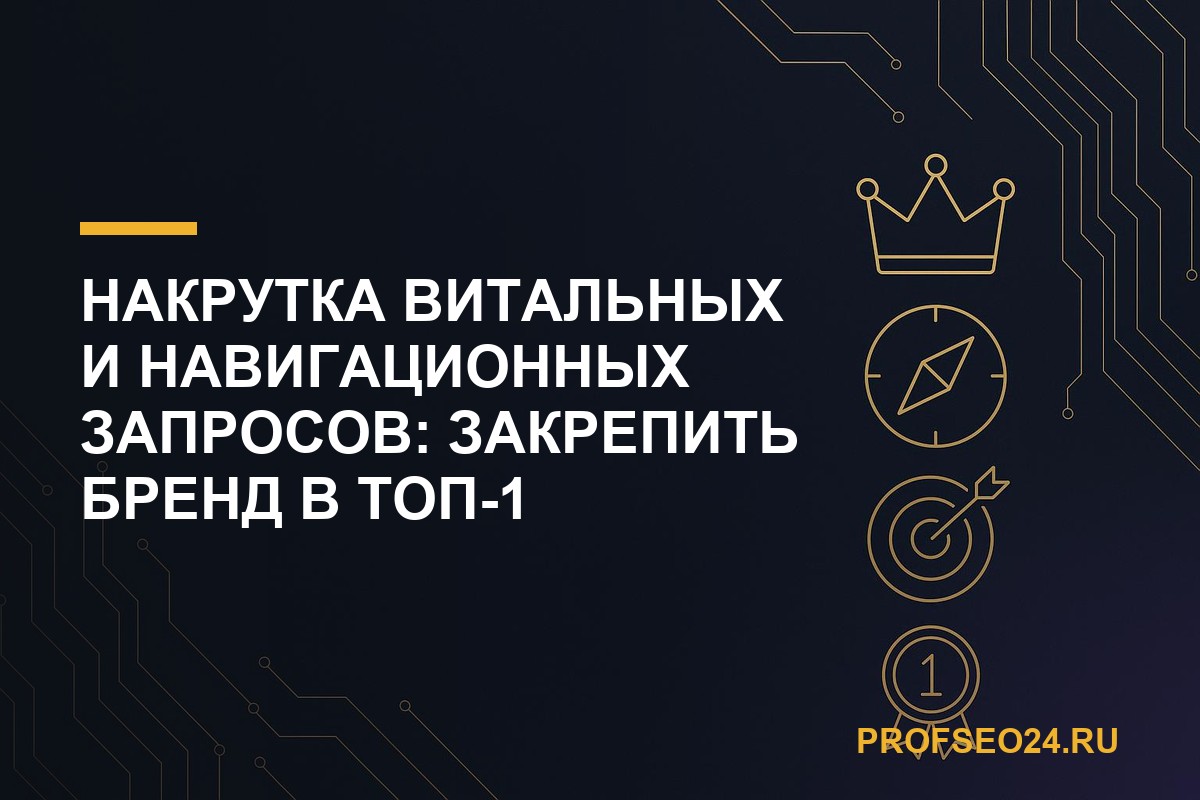 Накрутка витальных и навигационных запросов: как закрепить бренд в ТОП-1