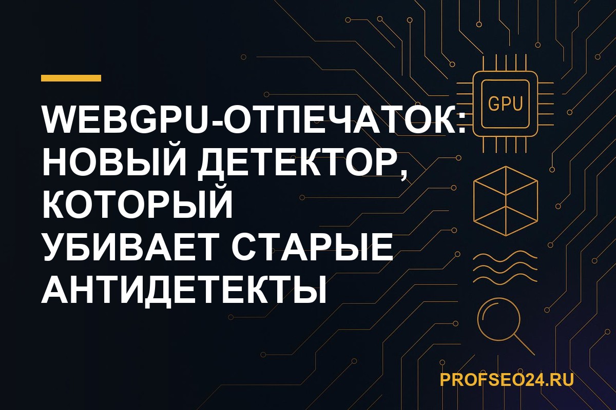 WebGPU-отпечаток: новый детектор, который убивает старые антидетекты