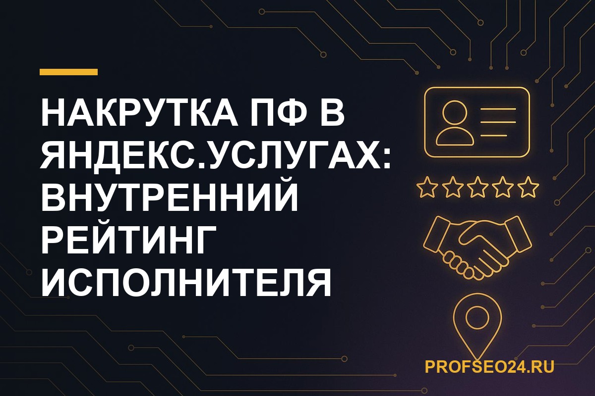 Накрутка ПФ в Яндекс.Услугах: внутренний рейтинг исполнителя