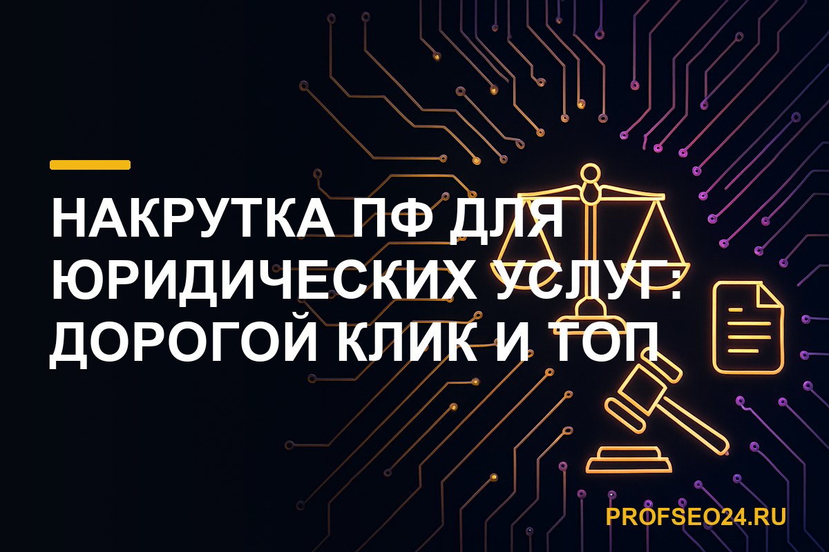 Накрутка ПФ для юридических услуг: дорогой клик и ТОП