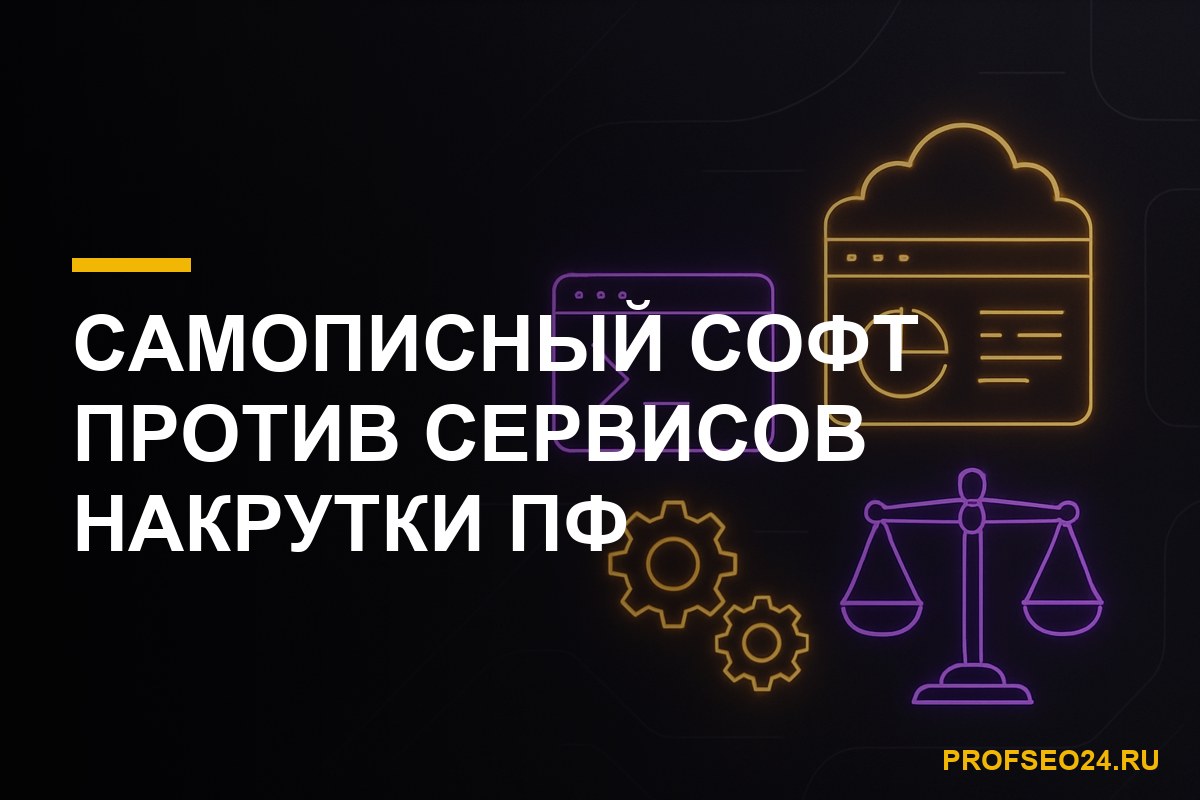 самописный софт против сервисов накрутки ПФ — сравнение подходов