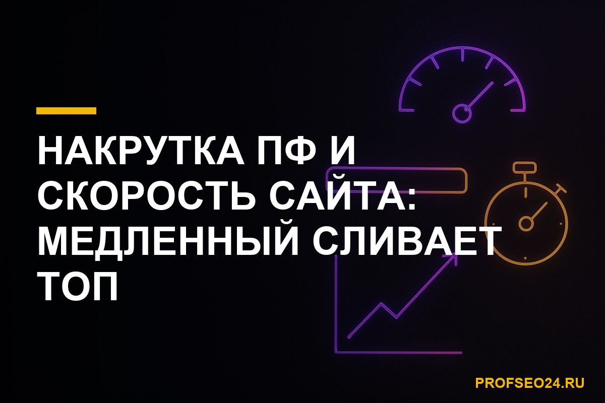 Накрутка ПФ и скорость сайта — медленный сайт убивает удержание